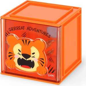 Cartoleria Box componibile organizzatore da scrivania per cancelleria Legami - tigre Legami