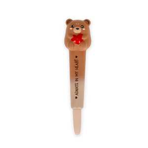 Cartoleria Squeezies - Squishy Gel Pen - Teddy Bear - 0,5 Mm - Black Ink Legami