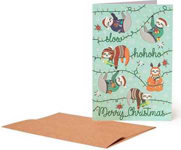 Cartoleria Biglietto auguri Legami Unusual Christmas, Sloths Bradipo - 11,5x17 cm Legami