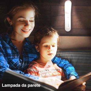 Lampada Torcia a Parete Portatile Luce Emeregenza LED Dimmerabile a Batteria  USB - ND - Idee regalo