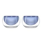 Set 2 Ciotole Doppia Parete In Vetro Borosilicato Blu Wd Lifestyle