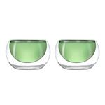 Set 2 Ciotole Doppia Parete In Vetro Borosilicato Verdi Wd Lifestyle