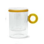 Tisaniera In Vetro Borosilicato Manico Ad Anello Giallo 450Ml Linea Olimpia Wd Lifestyle