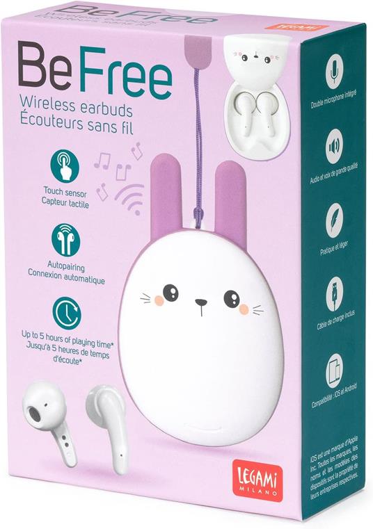 Cuffie auricolari wireless Bluetooth coniglietto - Be Free - Bunny - Legami  - Idee regalo | Feltrinelli