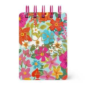 Cartoleria Mini taccuino a righe con spirale fantasia fiori - Notebook Flowers Legami