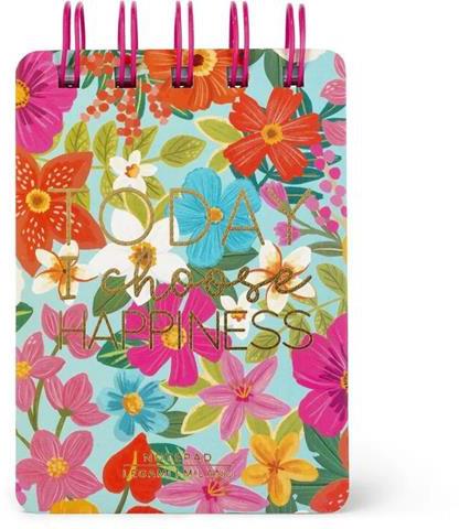 Mini taccuino a righe con spirale fantasia fiori - Notebook Flowers