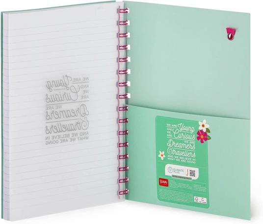 Large Spiral Notebook, Flowers- - 3
