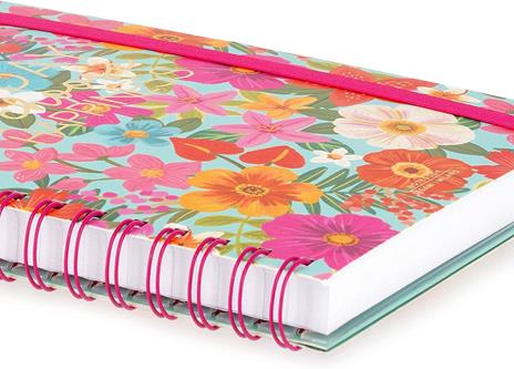 Large Spiral Notebook, Flowers- - 4