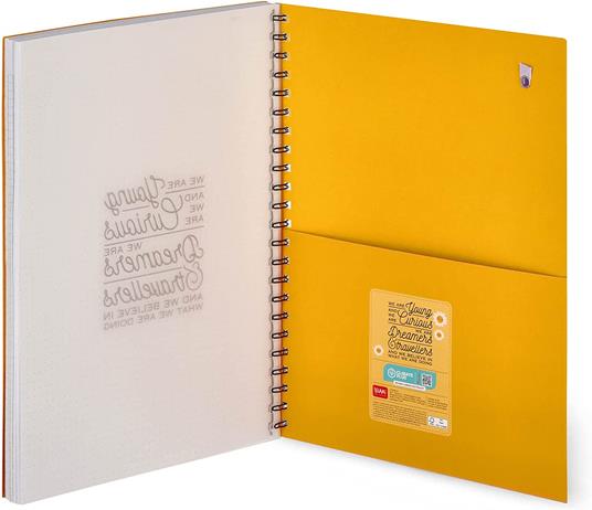 Quaderno a Righe legami con Spirale Maxi - TUCANI - 200 Pagine staccab