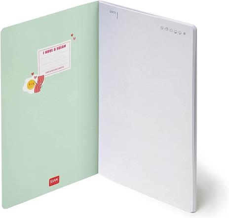 Legami - Quaderno Bianco Medium, A5, 80 Pagine, in Carta certificata FSC®, Carta 100 g/m², 14,2x21 cm, Tema Daisy - 6