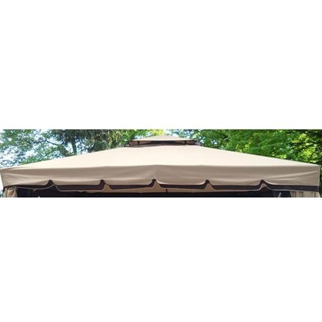 Telo Copertura Gazebo 3X3 300Gr Ricambio Camino Antivento Antipioggia 3 X 3 Mt - 2