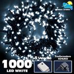 Catena Luminosa Albero Natale 1000 Led Lucciole Bianco Freddo