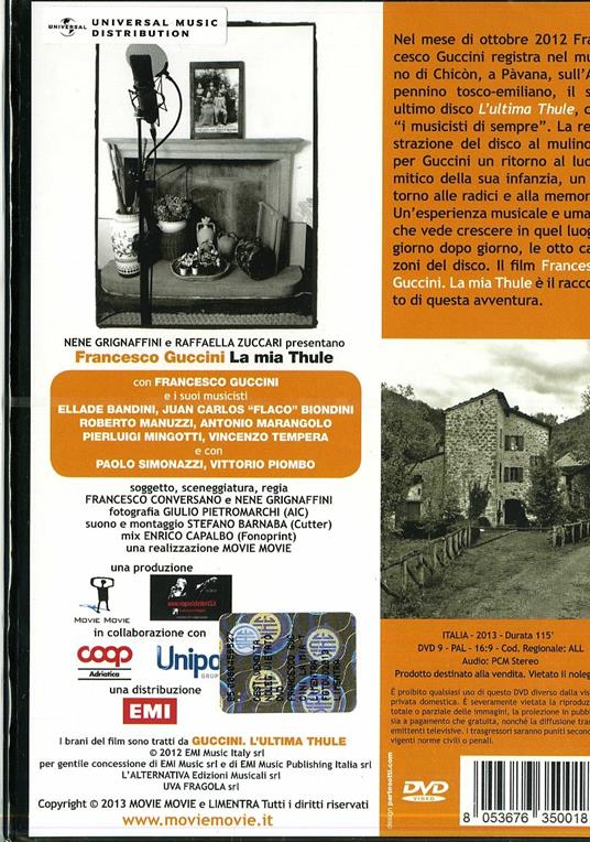 Francesco Guccini. La mia Thule (DVD) - Francesco Guccini - CD |  laFeltrinelli