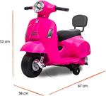 Mini Vespa Piaggio Con Schienale Rosa