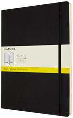 Taccuino Moleskine XXL a quadretti copertina morbida nero. Black