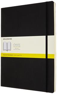 Taccuino Moleskine XXL a quadretti copertina morbida nero. Black