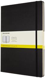 Taccuino Moleskine A4 a quadretti copertina rigida nero. Black