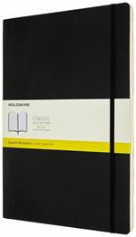 Taccuino Moleskine A4 a quadretti copertina morbida nero. Black