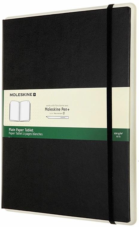 Taccuino Moleskine Papertablet P+ XL a pagine bianche copertina rigida nero. Black