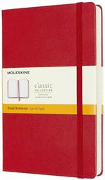 Taccuino Moleskine Expanded Large a righe copertina rigida. Rosso