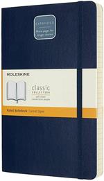 Taccuino Moleskine Expanded Large a righe copertina morbida. Blu