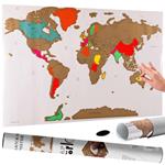 Mappa da grattare - Mappa marrone - poster (versione inglese)