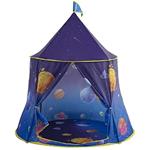 Bakaji Tenda Casetta Gioco per Bambini Capanna Castello Giocattolo Bimbi Struttura in Metallo Rivestimento in Tessuto con Porta e Finestre per Interno Esterno Dimensione 120 x 116 cm (Blu)