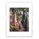 Stampa d''arte Pitteikon di Edvard Munch Il taglialegna 1913, Miniartprint - cm 17x11