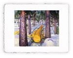 Stampa d''arte Pitteikon di Edvard Munch Il tronco giallo, Miniartprint - cm 17x11