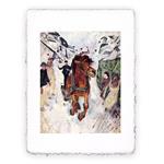 Stampa d''arte Pitteikon di Edvard Munch Cavallo al galoppo, Miniartprint - cm 17x11