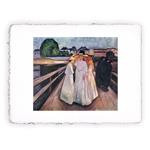 Stampa d''arte Pitteikon di Edvard Munch Signore sul ponte, Folio - cm 20x30