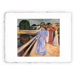 Stampa d''arte Pitteikon di Edvard Munch Donne sul ponte 1902, Magnifica -  cm 50x70