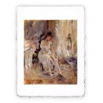 Stampa Pitteikon di Berthe Morisot Ragazza indossa le calze, Folio - cm 20x30