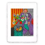 Stampa Pitteikon di Henri Matisse Vestaglia viola e anemoni, Miniartprint - cm 17x11