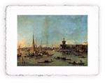 Stampa di Francesco Guardi La dogana con la Giudecca Venezia, Miniartprint - cm 17x11