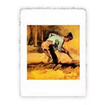 Stampa di Vincent van Gogh - Contadino chino sul campo che zappa - 1882 - Miniartprint - cm 17x11