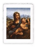 Stampa di Leonardo da Vinci Madonna con il Filatoio - 1501, Miniartprint - cm 17x11