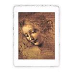 Stampa d''arte di Leonardo da Vinci - La scapigliata - 1508, Miniartprint - cm 17x11