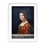 Stampa d''arte di Leonardo da Vinci - La belle ferronnière, Miniartprint - cm 17x11