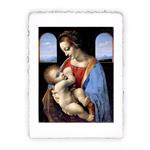 Stampa d''arte Pitteikon di Leonardo da Vinci Madonna Litta, Miniartprint - cm 17x11