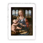 Stampa d''arte di Leonardo da Vinci Madonna del garofano, Miniartprint - cm 17x11