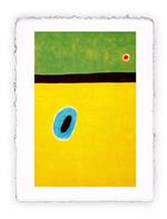 Stampa di Miró Ala d''allodola circondata da azzurro dell''oro, Grande - cm 40x50