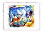 Stampa d''arte Pitteikon di Franz Marc I primi animali - 1913, Original - cm 30x40