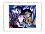 Stampa d''arte Pitteikon di Franz Marc - Due cavalli - 1913, Grande - cm 40x50