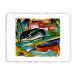 Stampa d''arte Pitteikon di Franz Marc Cervo dormiente - 1913, Miniartprint - cm 17x11