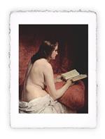 Stampa Pitteikon di Francesco Hayez Odalisca con libro 1866, Original - cm 30x40