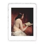 Stampa Pitteikon di Francesco Hayez Odalisca con libro 1866, Miniartprint - cm 17x11