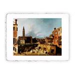 Stampa di Canaletto Venezia, cortile dello scalpellino, Miniartprint - cm 17x11