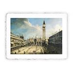 stampa di Canaletto Venezia, Piazza San Marco I del 1723, Miniartprint - cm 17x11