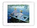 Stampa di Claude Monet La barca blu del 1877, Miniartprint - cm 17x11